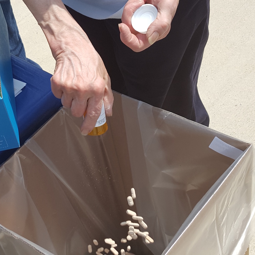 controlled substances being disposed of
